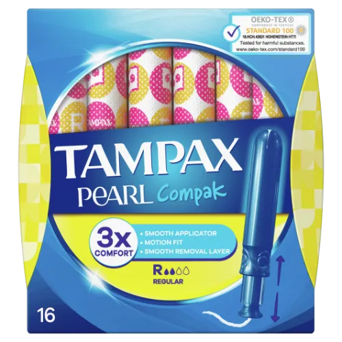 Tamponi TAMPAX Compak Pearl, Regular, 16 gab.