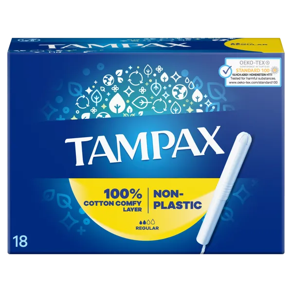 Tamponai TAMPAX Plastic Free, Regular, 18 vnt.