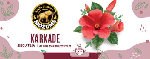 Tēja MOŽUMS Karkade, ar virvīti, 20x1.75g