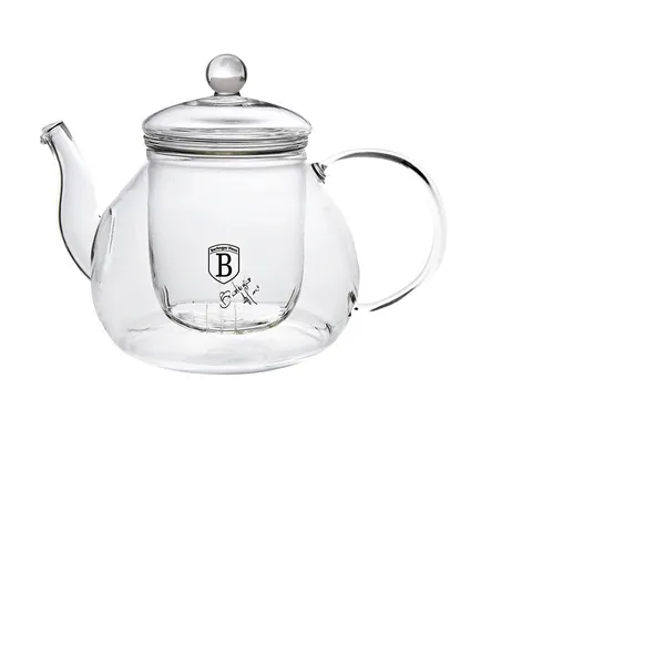 Tējkanna ar sietiņu, borsilikāta stikls, 1l