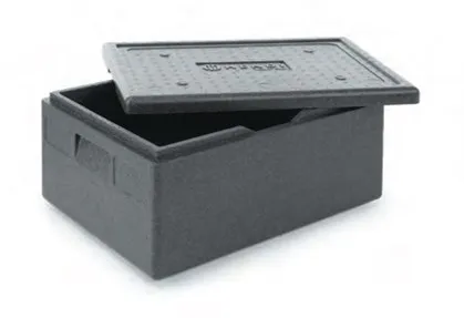 Termokonteiners no piocelāna, Kitchen Line, GN 1/1, 40L, melns, 600x400x(H)283mm