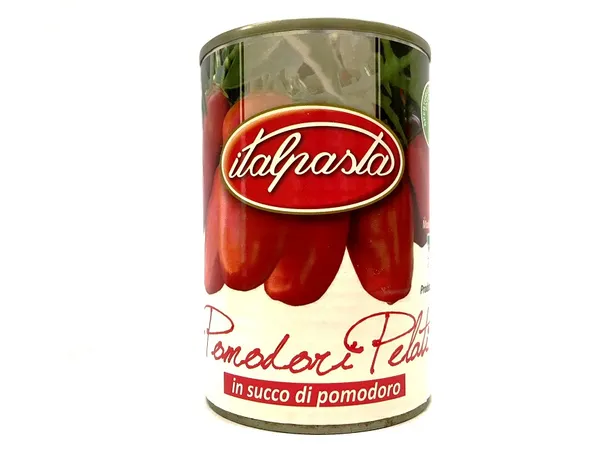 Tomāti, mizoti, savā sulā ITALPASTA, 400g (easy open)