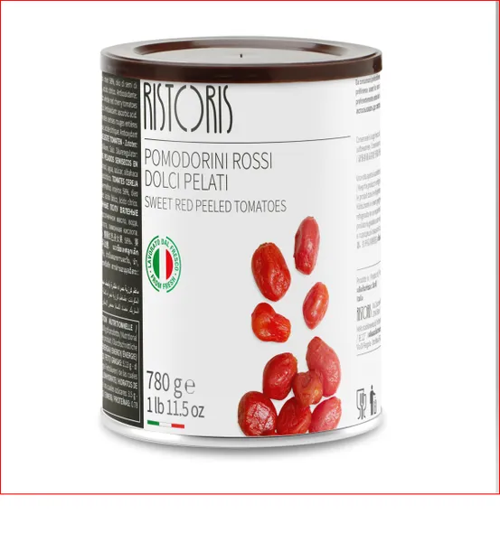 Tomāti, sarkani, saldi, mizoti RISTORIS, 770g