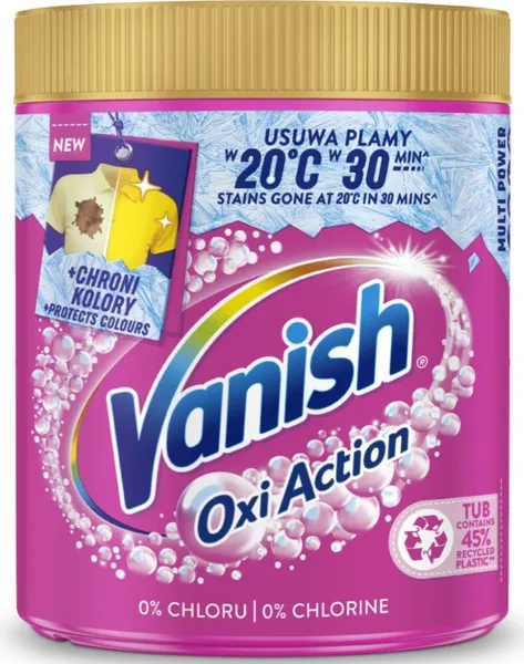Traipu tīrīšanas pulveris VANISH Oxi Action Pink, 970g