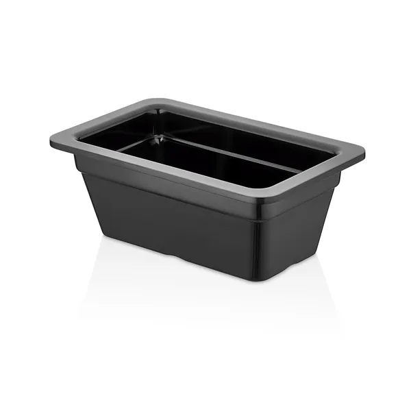 Trauks GN 1/4 H100, melamin, melns, 265x162x100