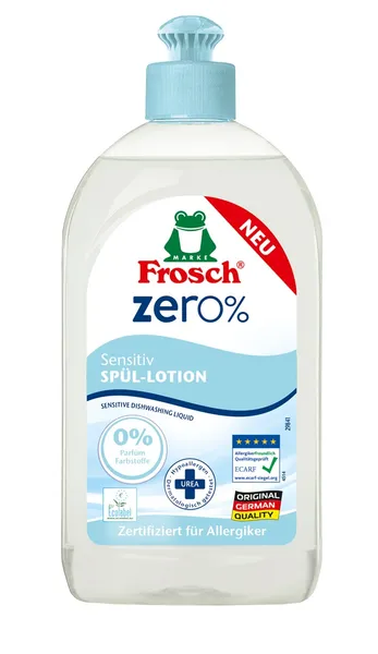 Trauku mazgāšanas līdzeklis FROSCH Zero Sensitive, 500ml