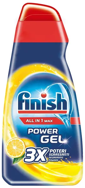 Trauku mazgāšanas līdzeklis mašīnai FINISH Power Gel All in 1 Lemon, 940ml