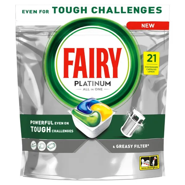 Trauku mazg.kapsulas FAIRY Platinum Lemon, 21gb