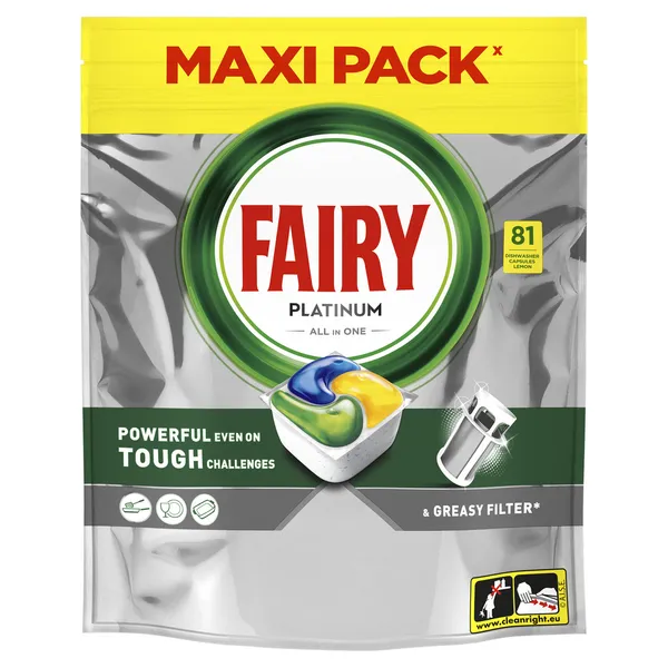 Trauku mazg.kapsulas FAIRY Platinum Lemon, 81gb