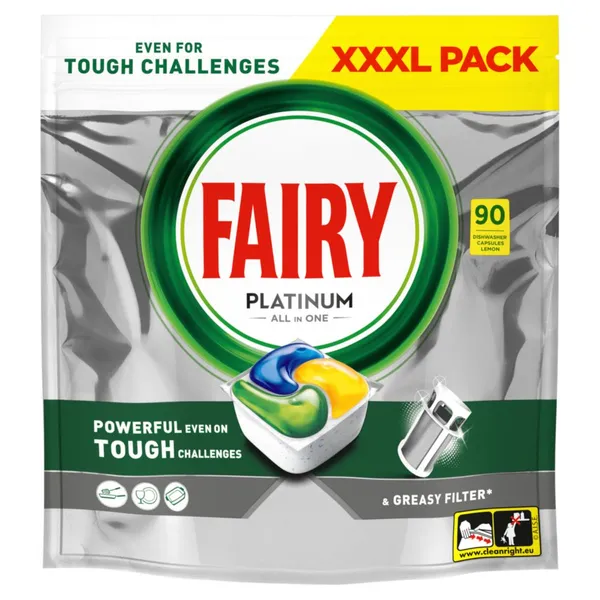Trauku mazg.kapsulas FAIRY Platinum Lemon, 90gb