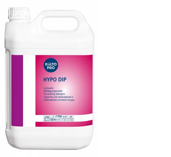 Trauku mērcēšanas, dezinfekcijas un balināšanas līdzeklis KIILTO Hypo Dip, 5l