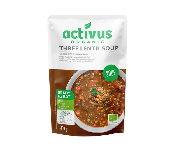 Trīs lēcu zupa ACTIVUS BIO, 400g