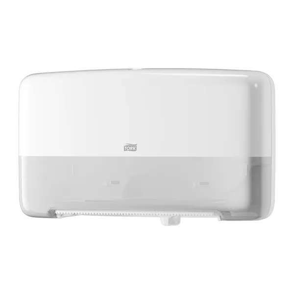 Tualetes papīra dozators TORK Twin T2 Mini Jumbo, balts, 555500