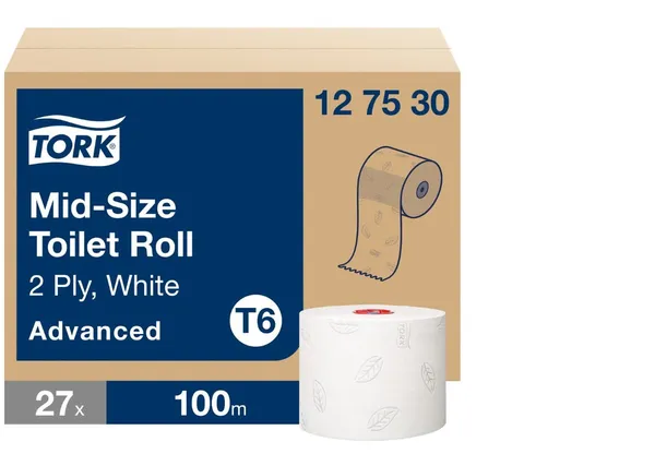 Tualetes papīrs TORK T6, 100m, 2 slāņi, 127530