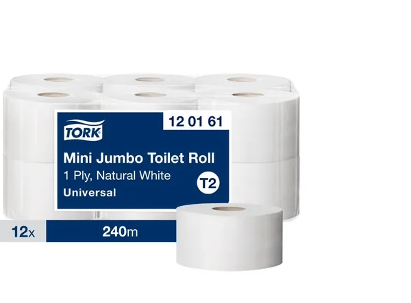 Tualetes papīrs TORK Universal T2, 1 slānis, 240m, pelēks, 1714 loksnes, 120161