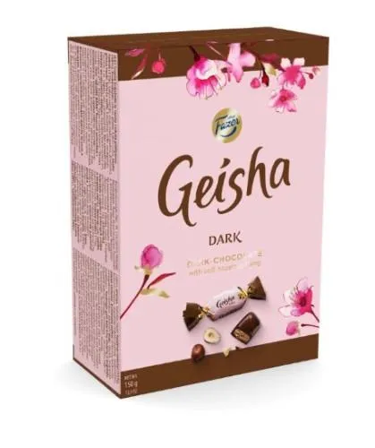 Konf.kārba Geisha tumšā 150g
