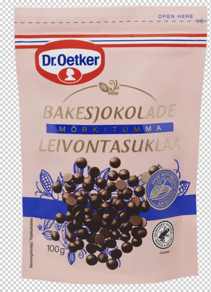 Tumšās šokolādes pilieni Dr.Oetker, 100g