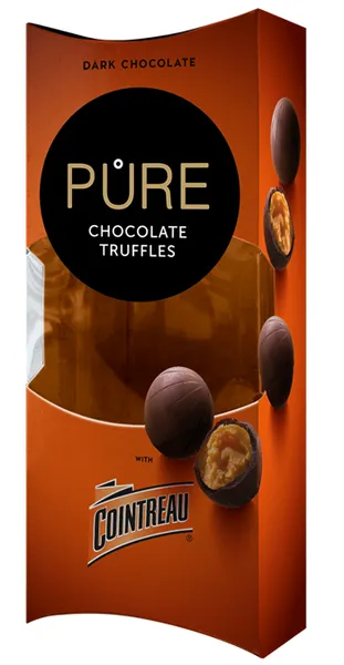 Šokolādes trifeles PURE CHOCOLATE Cointreau 108g