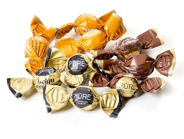 Tumšās šokolādes trifeles ar pildījumiem "ASORTI" 1kg (mazās)  PURE