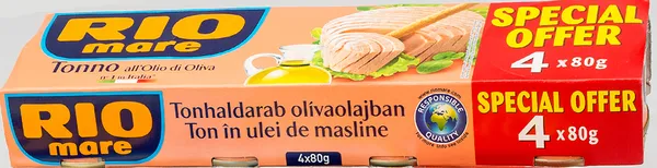 Tunzivs olīveļļā 3+1 RIO MARE 320g