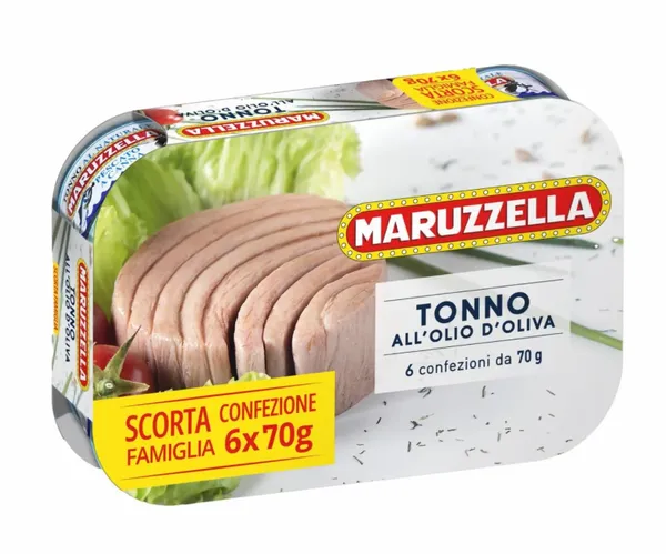 Tunzivs olīveļļā MARUZZELLA, 6gab x  70g/52g
