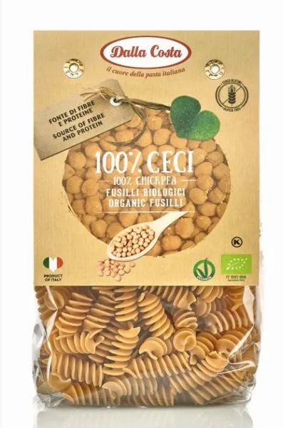 Turku zirņu makaroni DALLA COSTA BIO Fusilli, 250g