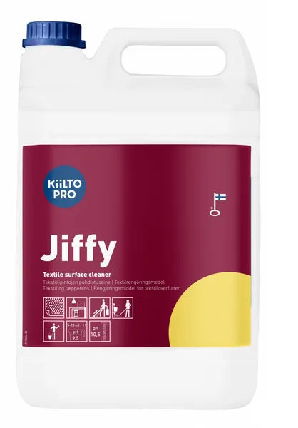 Universāls tīrīšanas līdzeklis tekstila virsmām Jiffy 5L, Kiilto