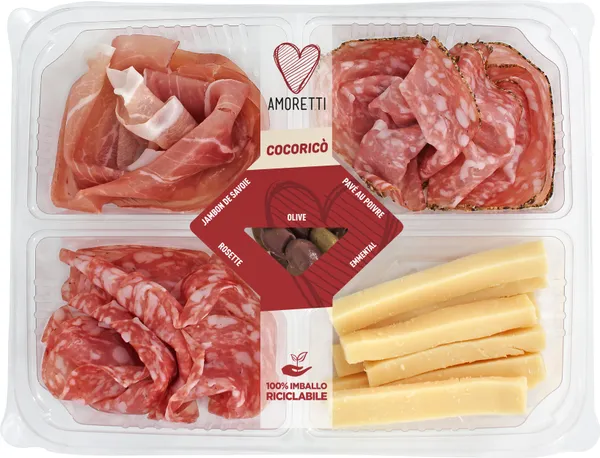 Uzkodu plate AMORETTI Cocorico, 160g