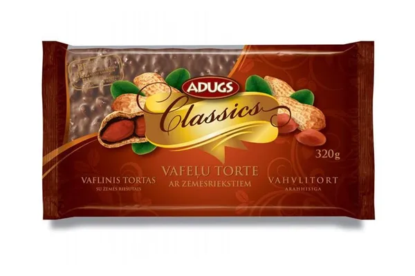 Vafeļu torte ADUGS ar Zemesriekstiem, 320g