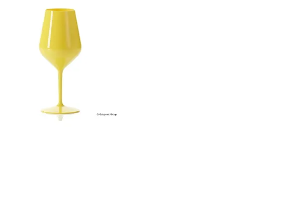 Vairākkārt lietojamā glāze vīnam/kokteiļiem GOLD PLAST, PP, 470ml, dzeltena, 0.12kg,1gab