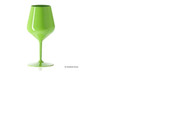 Vairākkārt lietojamā glāze vīnam/kokteiļiem GOLD PLAST, PP, 470ml, zaļa, 0.12kg,1gab