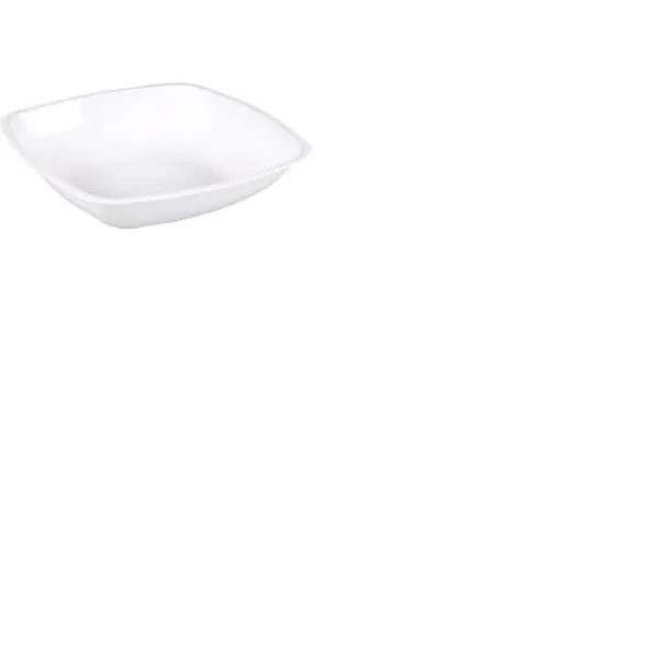 Vairākkārt lietojamais dziļais šķīvis GOLD PLAST Nice, 18x18 cm, balts, PP, 0.301kg, 15gab