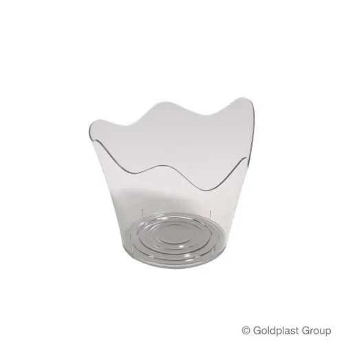 Vairākkārt lietojamais uzkodu trauks GOLD PLAST Rain, PP, caurspīdīgs, 90 ml, D 5,5 cm, H 6,5 cm, 0.