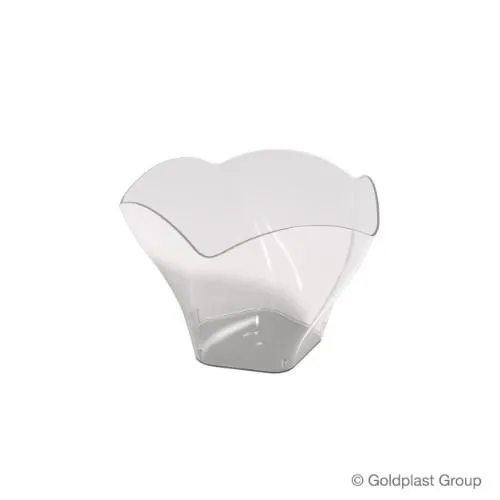 Vairākkārt lietojamais uzkodu trauks GOLD PLAST Rose, PP, caurspīdīgs, 90 ml, D 5,5 cm, H 4,5 cm, 0.