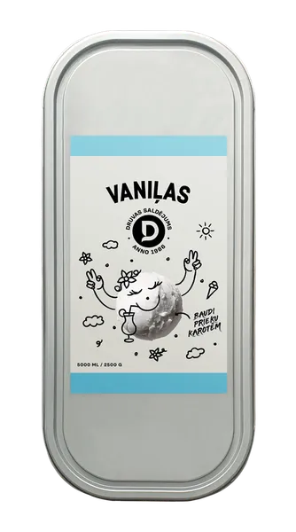 Vaniļas saldējums DRUVA 5l / 2.5kg