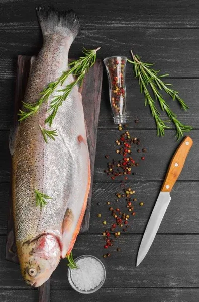 Varavīksnes forele, saldēta, 250-300g, IQF, 10% glazūra, 4.5/5kg