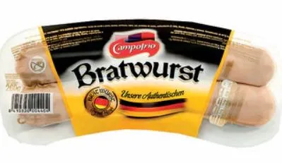 Vārīti cūkgaļas cīsiņi "Bratwurst", 260g