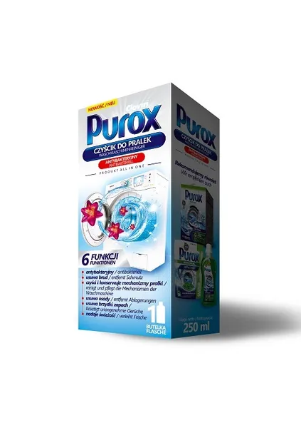 Veļas mašīnas tīrītājs PUROX Color, silver box, 250ml