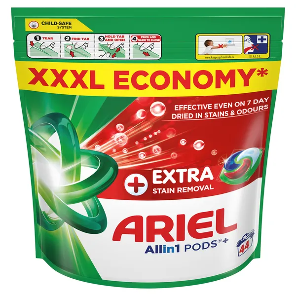 Veļas mazgāšanas kapsulas ARIEL Extra Clean 44gb