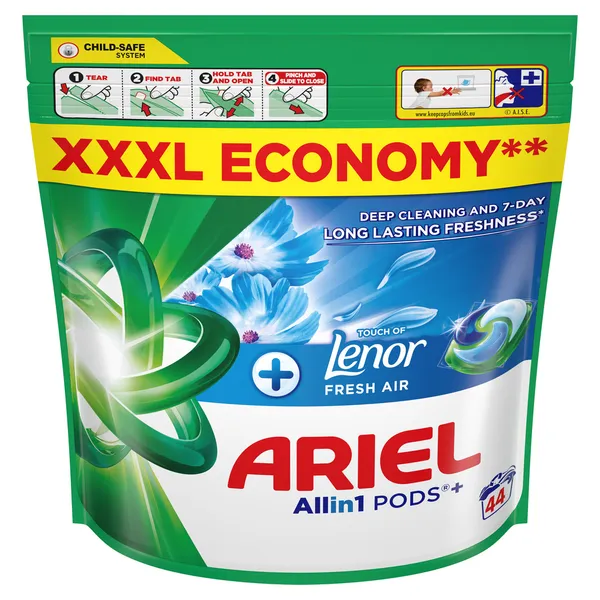 Veļas mazgāšanas kapsulas ARIEL Fresh Air 44gb