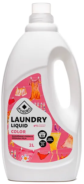 Veļas mazgāšanas līdzeklis KVADRO Color, 2l