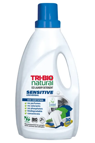 Veļas mazgāšanas līdzeklis TRI-BIO Sensitive, 1.42l