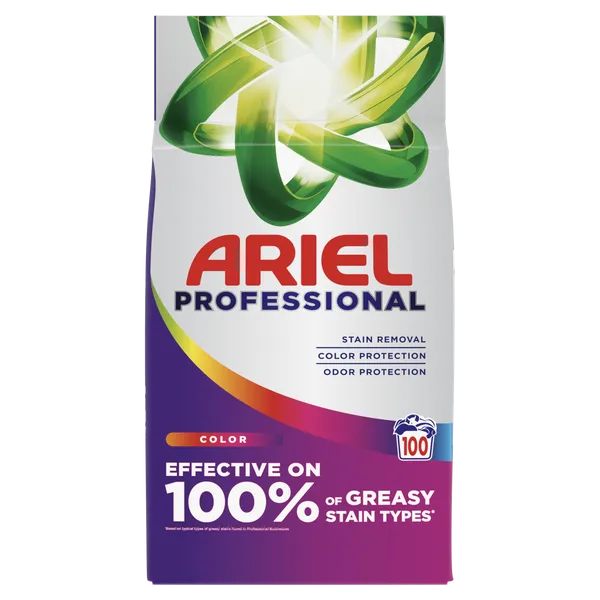 Veļas mazgāšanas pulveris  ARIEL Professional, Color, 100 m.r., 5,5 kg.