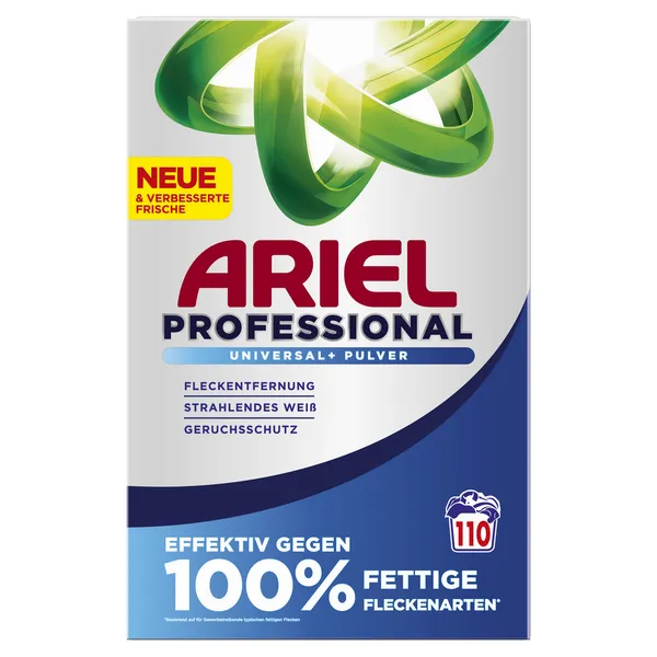 Veļas mazgāšanas pulveris  ARIEL Universal+ PRO, 110 m.r., 6,05 kg.
