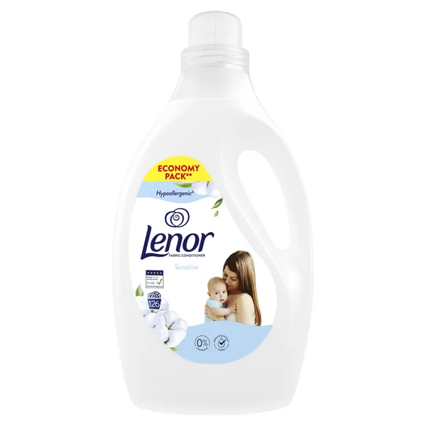 Veļas mīkstinātājs LENOR Sensitive, 126 mazgāšanas reizēm, 2650ml
