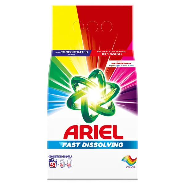 Veļas pulveris ARIEL Color, 45 mazgāšanas reizēm, 2.475kg