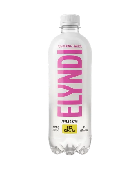 Viegli gāzēts dzēriens ELYNDI, Ābolu kivi, ar vitamīniem, PET, 0.5l (DEP)