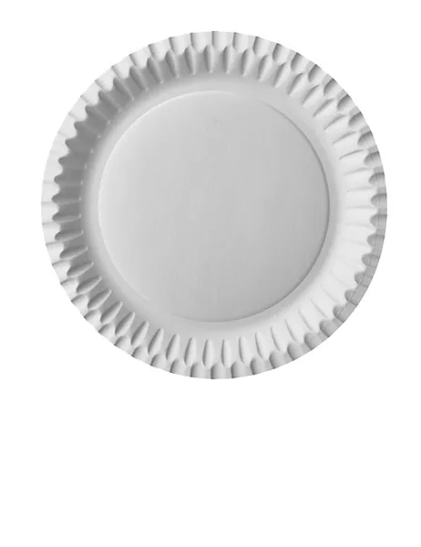 Vienreizējie papīra šķīvji PAPSTAR balti, apaļi, D23cm, 0.843kg, 100gab