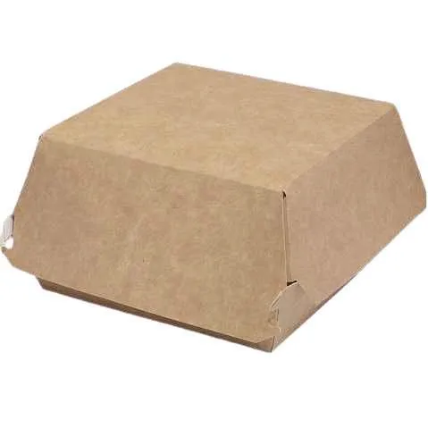 Vienreizlietojamās burgeru kastes ABCPAK, kraft, 11,5 x 10,5 x 8 cm, 1.455kg, 75gab