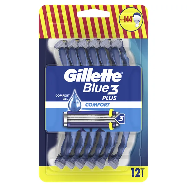 Vienreizlietojamie skuvekļi GILLETTE BLUE 3 Comfort, 12 gab.